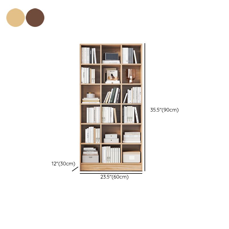 Contemporary Engineered Wood Bookshelf Standard Closed Back with Shelves