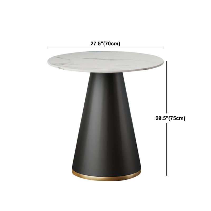 Modern Style Dining Table Sintered Stone Table with Metal Base
