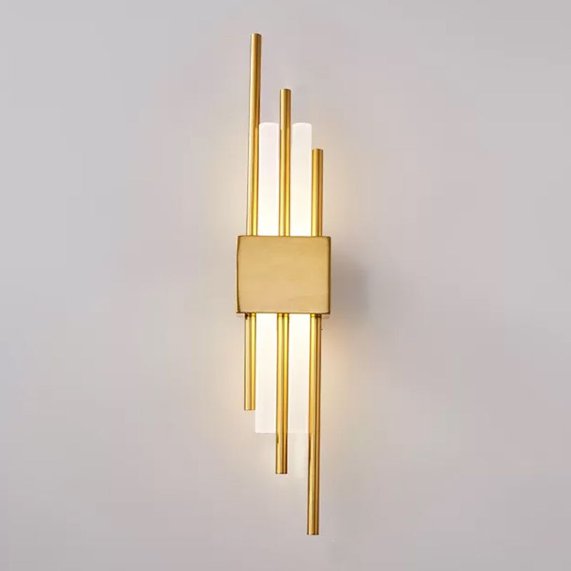 Postmodern Style Unique Shade Wall Sconce Copper 2 Light Sconces for Living Room
