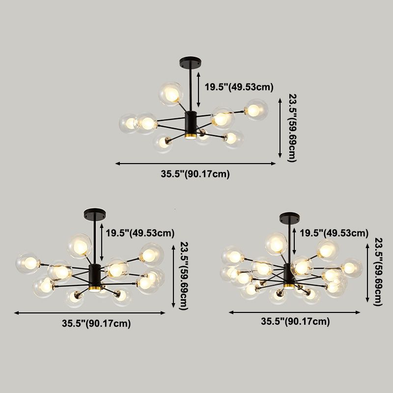 2 Schichten minimalistischer Kronleuchter Glasanhänger Kronleuchter für Esszimmer Schlafzimmer