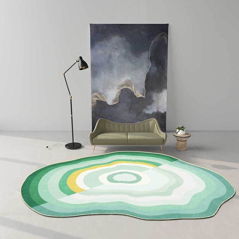 Novelty Ombre Print Carpet Simple Polyester Rug Pet Friendly Area Rug for Living Room