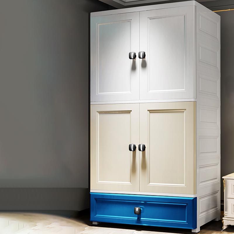 Contemporary Wardrobe Cabinet Plastic Hinged Wardrobe Armoire