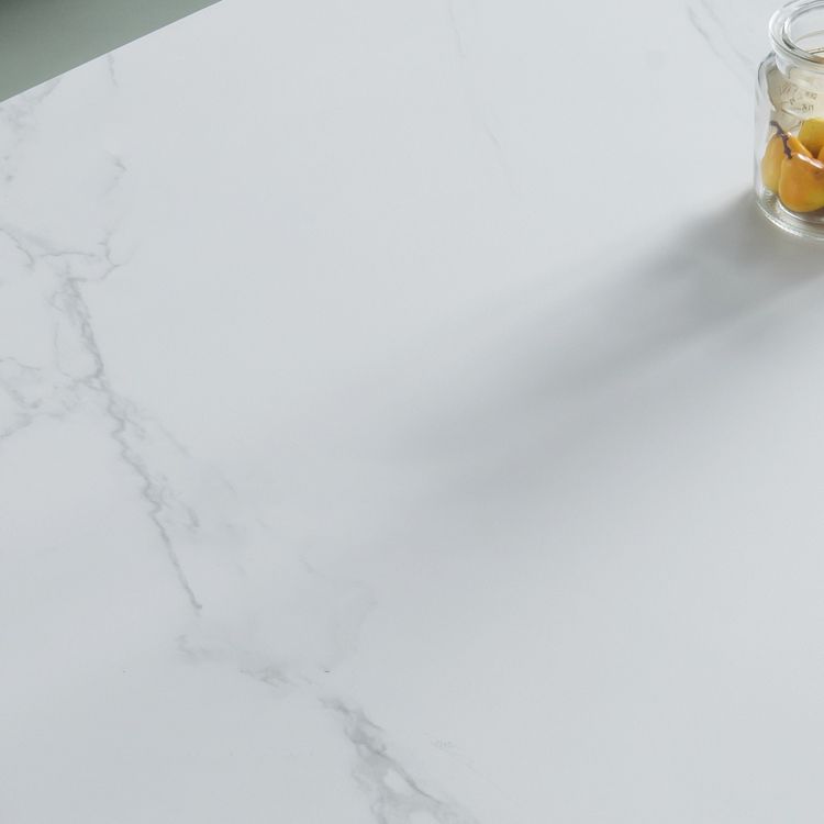 1/4/5/6 Pieces Nordic Dining Room Set Sintered Stone Dining Table and Faux Leather Chairs