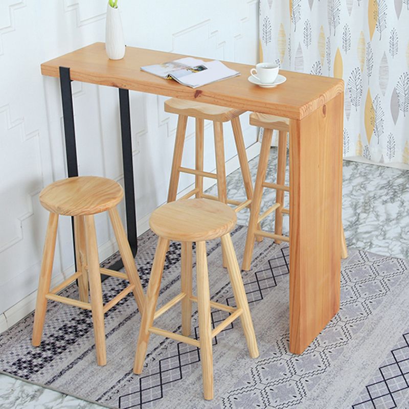 Industrial Solid Wood Bar Stool Backless Counter Stool for Bristol