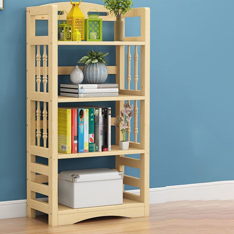 Etagere Vertical Modern Book Shelf Natural Wooden Shelf Bookcase for Study Room
