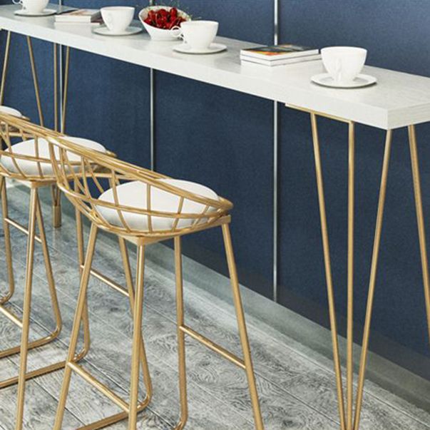 Glam Style Rectangle Bar Table Set 1/2/3/5/9 Pieces Solid Wood Counter Table