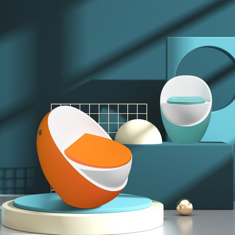 Modern Flush Toilet All-In-One Floor Mounted ABS Siphon Jet Toilet Bowl