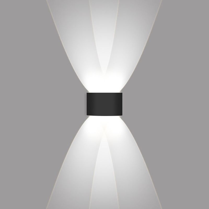 Aluminium -Wandleuchten im nordischen Stil schwarzes Mehrlichtwandlicht für draußen