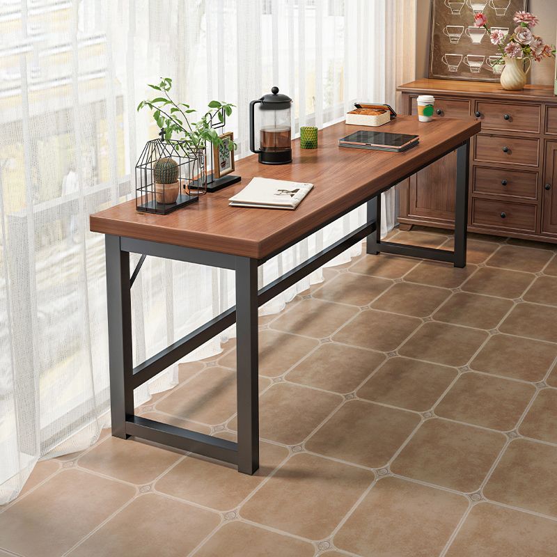 Modern Style Bistro Bar Table Rectangle Wooden Trestle Bar Table