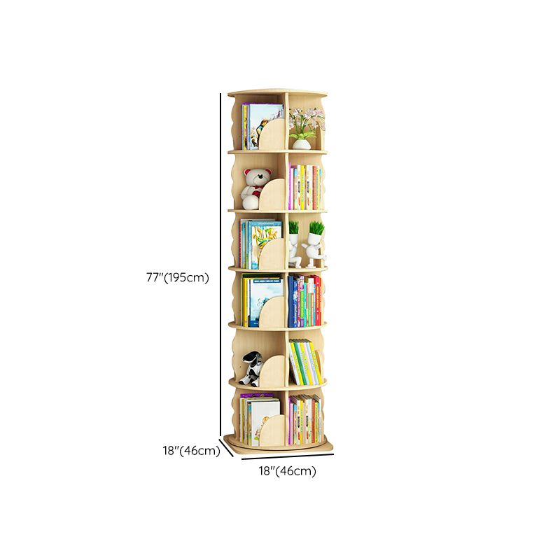 Standard Wooden Bookcase Contemporary Closed Back Bookshelf with Shelves