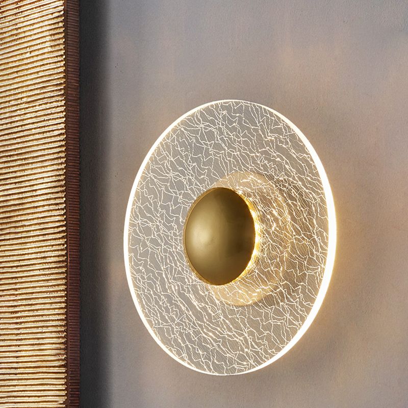 Luz de pared LED de apliques de pared acrílica simple contemporánea para dormitorio de sala de estar