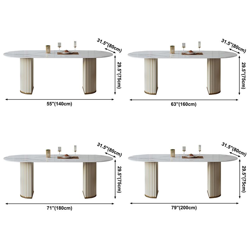 Mesa interior contemporánea de metal de forma libre Mesa de piedra sinterizada para comedor