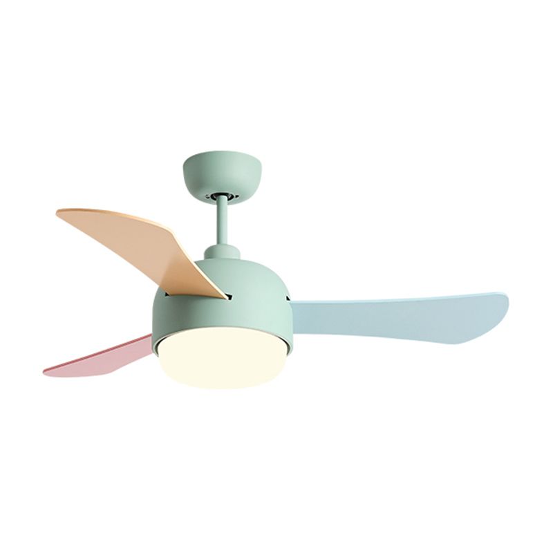 Modern Style Ceiling Fan Lamp Metal 1 Light Ceiling Fan Lighting for Study
