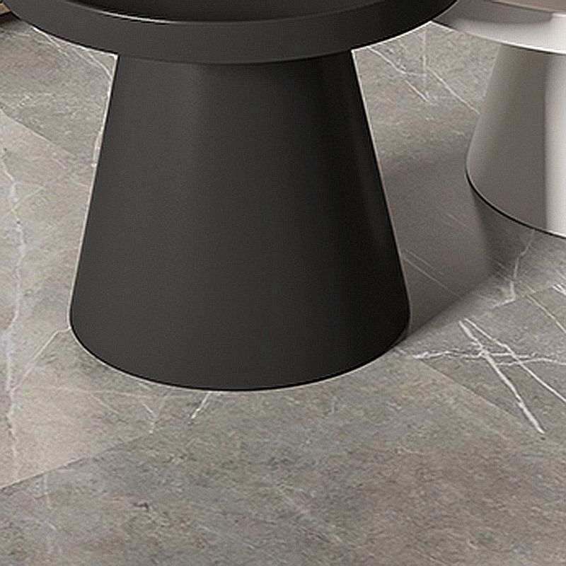 Mid-Century Modern Iron Coffee Table Round Tray Top Cocktail Table Set