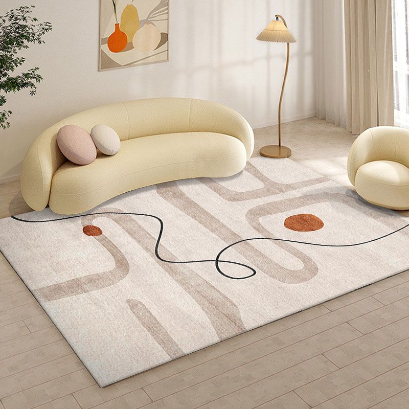 Tapis nordique noir en Polyester, bloc de couleur, lavable, pour la décoration de la maison