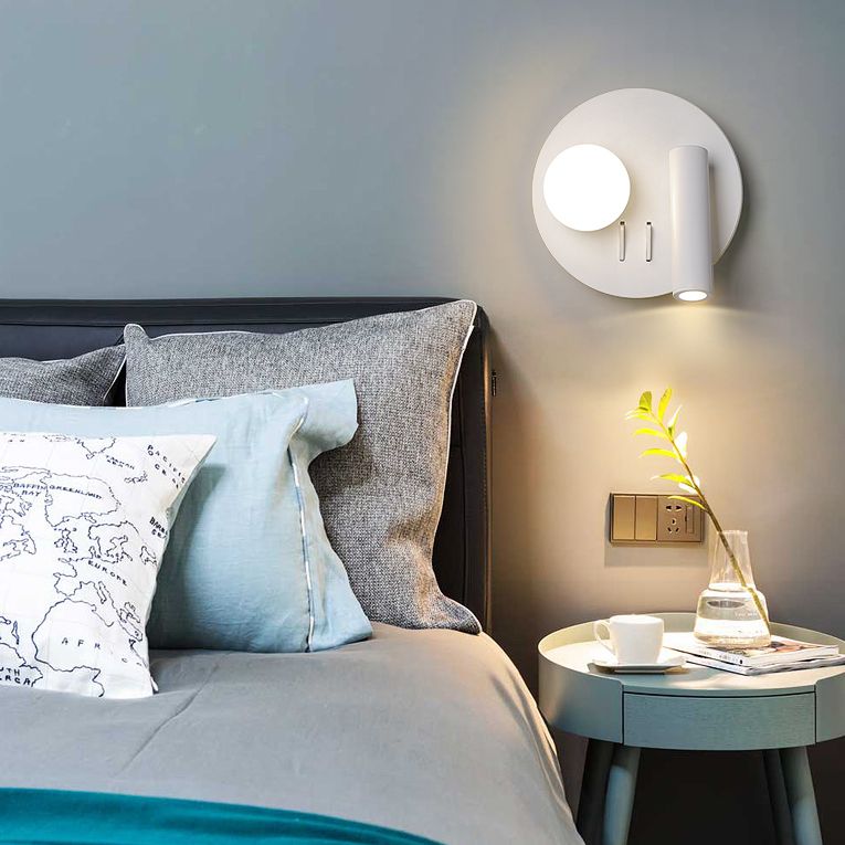 Modern Metallic Household Wall Sconce Adjustable Arm Bedroom LED Reading Lamp