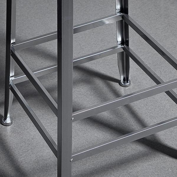 Industrial Iron Counter Height Stools Footrest Bar Stool for Indoor