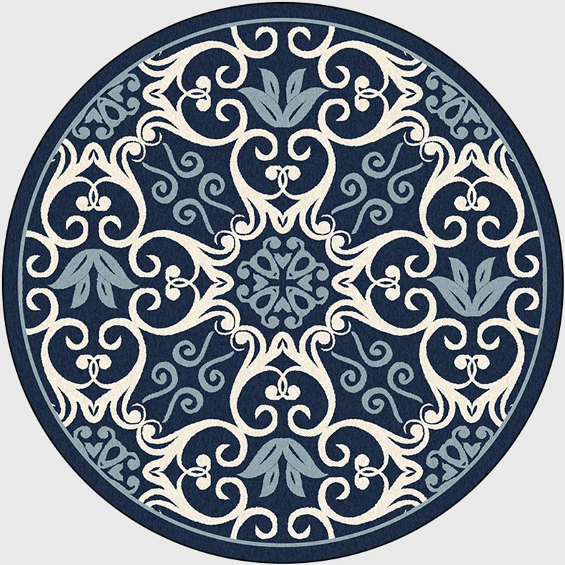 Moroccan Bedroom Area Rug Multicolor Scrolling Pattern Rug Synthetics Non-Slip Washable Pet Friendly Indoor Carpet