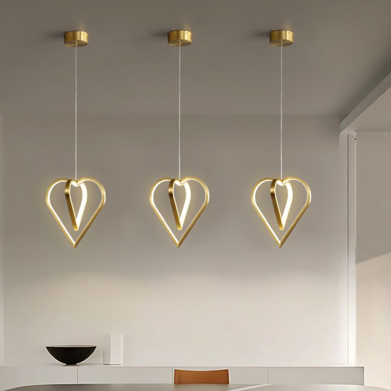 Gold Metal Hanging Light Postmodern Style Pendant Light Hanging Light for Clothing Shop