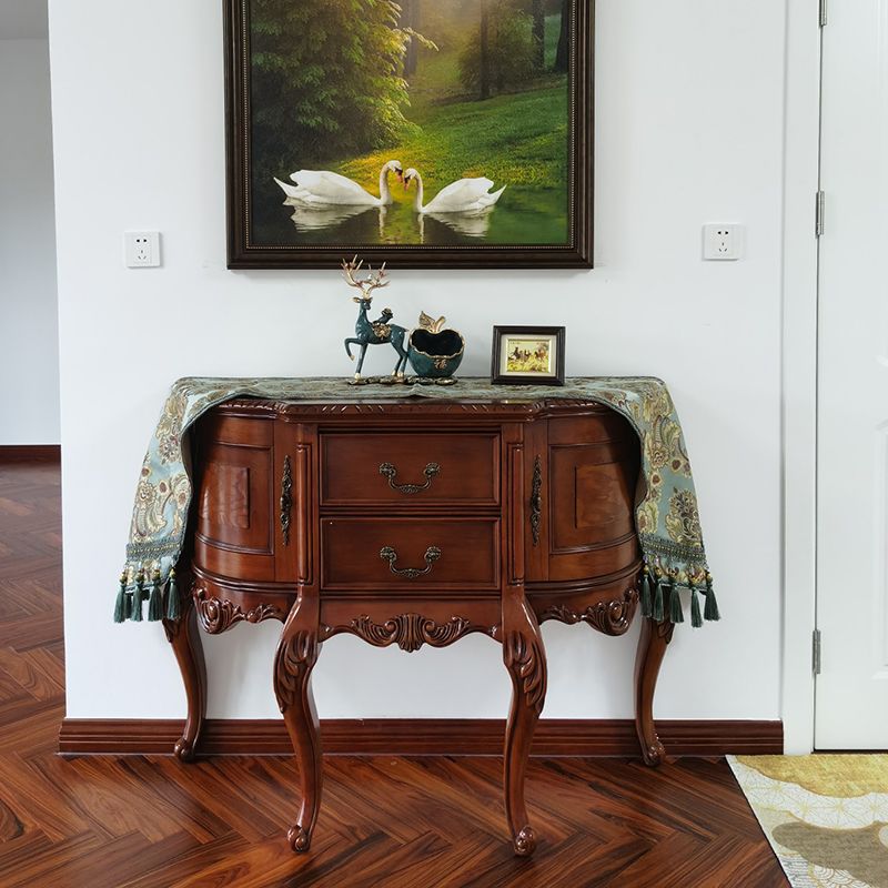 Free Form Shape Contemporary Console Table Brown Console Sofa Table