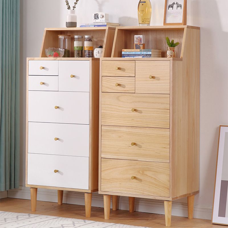 15.74" Wide Accent Chest with Straight Legs Contemporary Chest with 6 Drawers