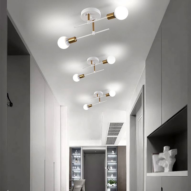 Nordic Style Iron Ceiling Lamp Adjustable Ceiling Light for Living Room