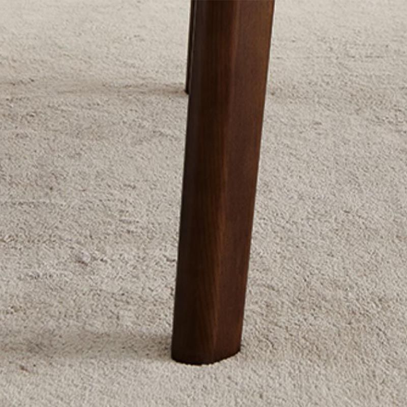 Mid-century Rectangle Dining Table White Stone Top Tripod Base Dining Table