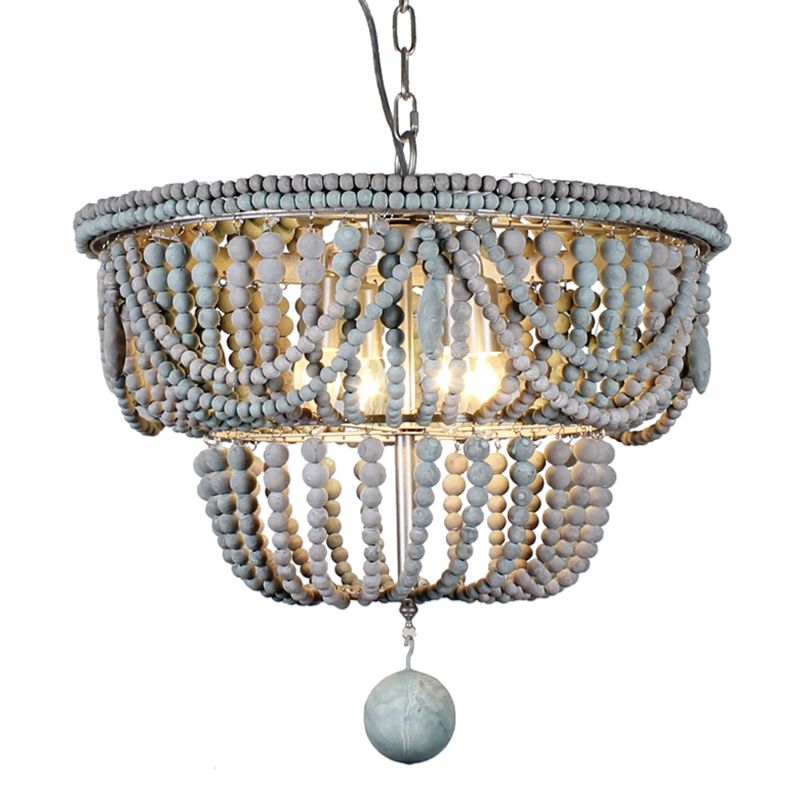 Korbförmige hölzerne Anhänger Kronleuchter Landstil Deckenhängung Lampe