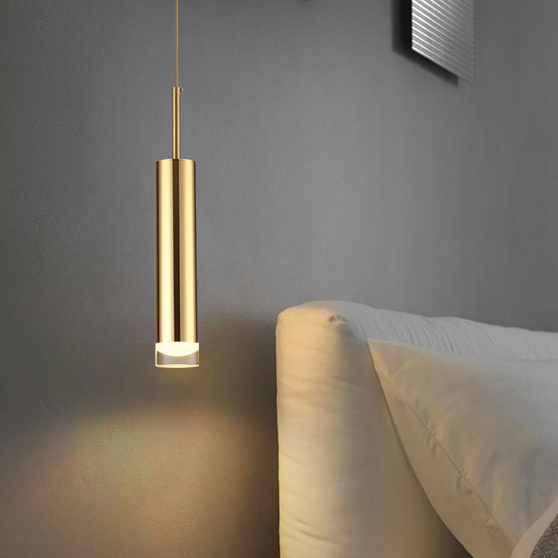 Zeitgenössischer Stil Zylinderform Pendelleuchte Metallhängeanhänger Lichter