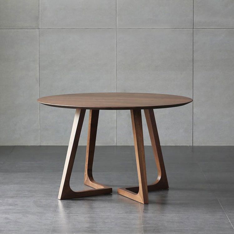 Vast hout dubbele voetstuk dinette tafel eenvoud eettafel ronde voor thuis