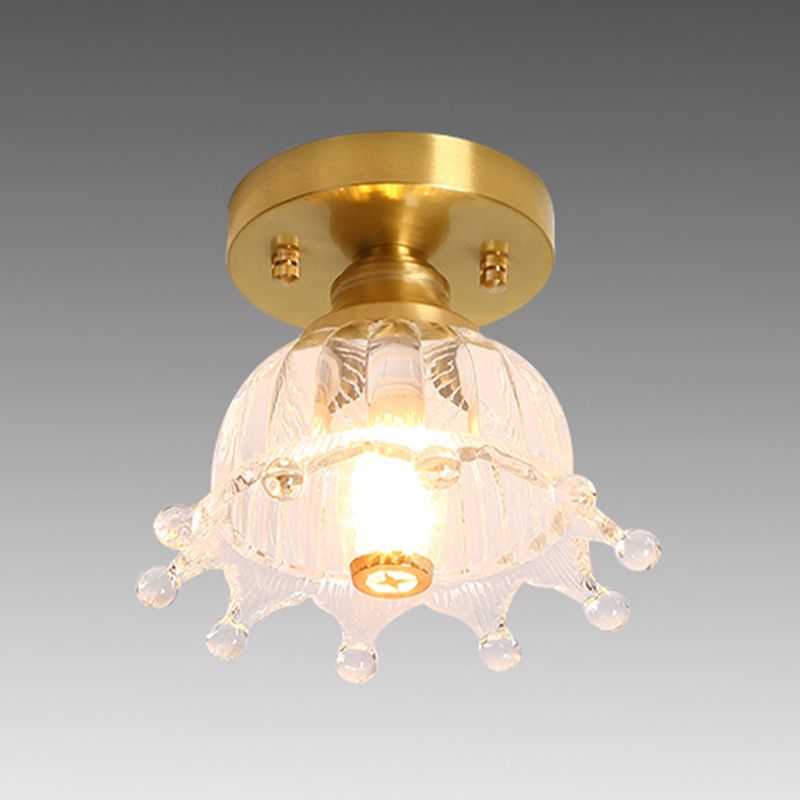 Nordic Style 1-Light Ceiling Lamp Glass Shade Ceiling Light for Living Room