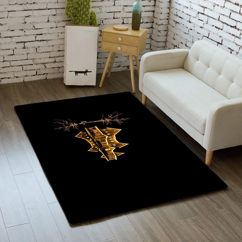 Green Modern Carpet Polyester Christmas Decoration Carpet Washable Carpet for Home Decor