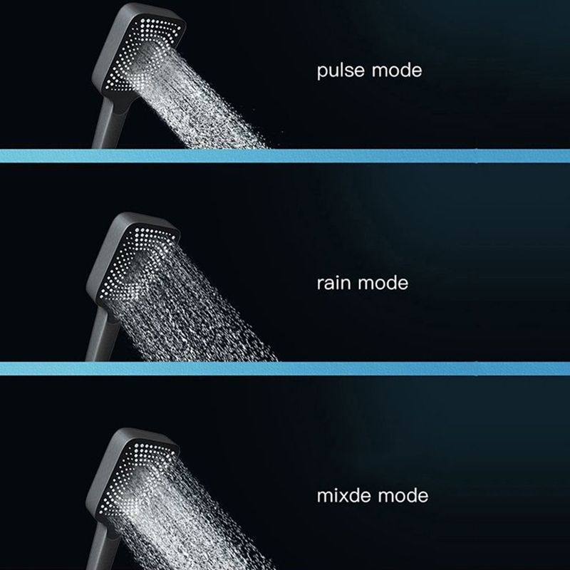 Modern Adjustable Water Flow Shower Faucet Square Shower Hose Shower System on Wall