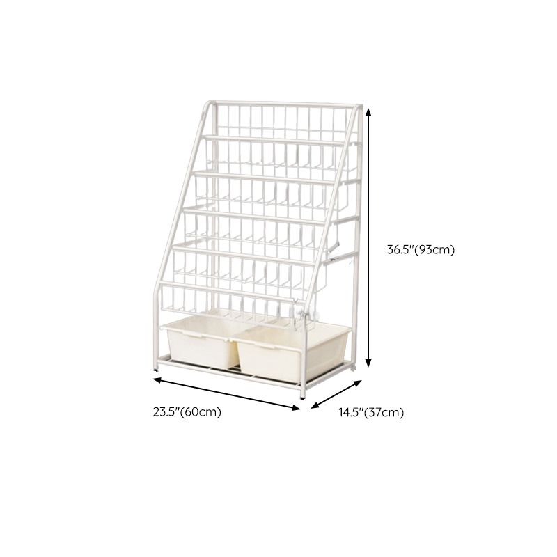 Warm White Freestanding Bookshelf Closed Back Children's Bookshelf