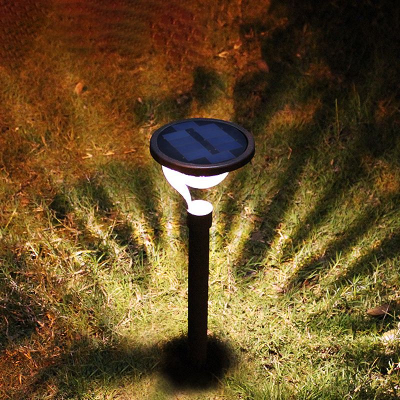 Hemisphere Plastic LED Lawn Light Decorative Black Solar Ground Lighting for Backyard