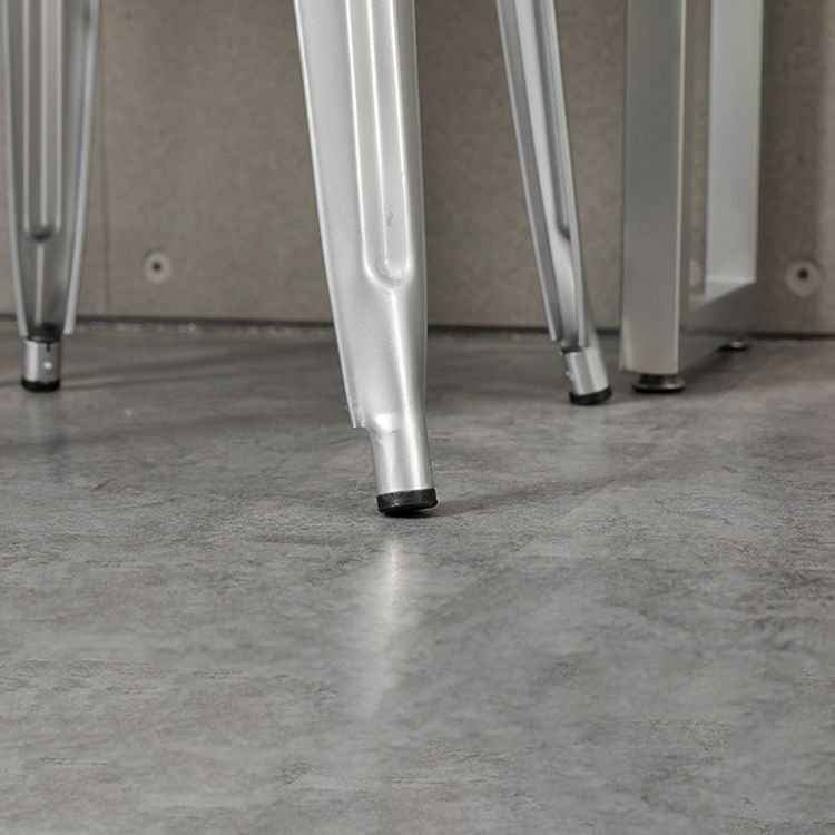 Chaise de salle à manger industrielle en métal, fauteuil empilable à dossier à lattes pour restaurant