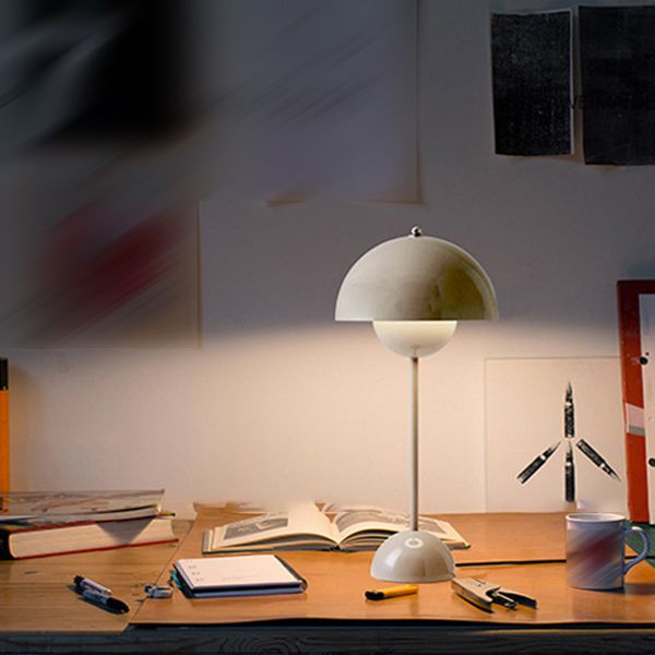 Metal Dome Night Table Lamps Modern Style 1 Light Table Lamps