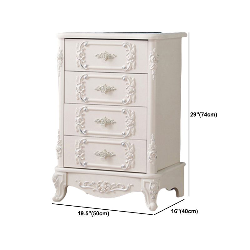 15.74" Wide Accent Chest Modern White Rectangle Chest with Drawers
