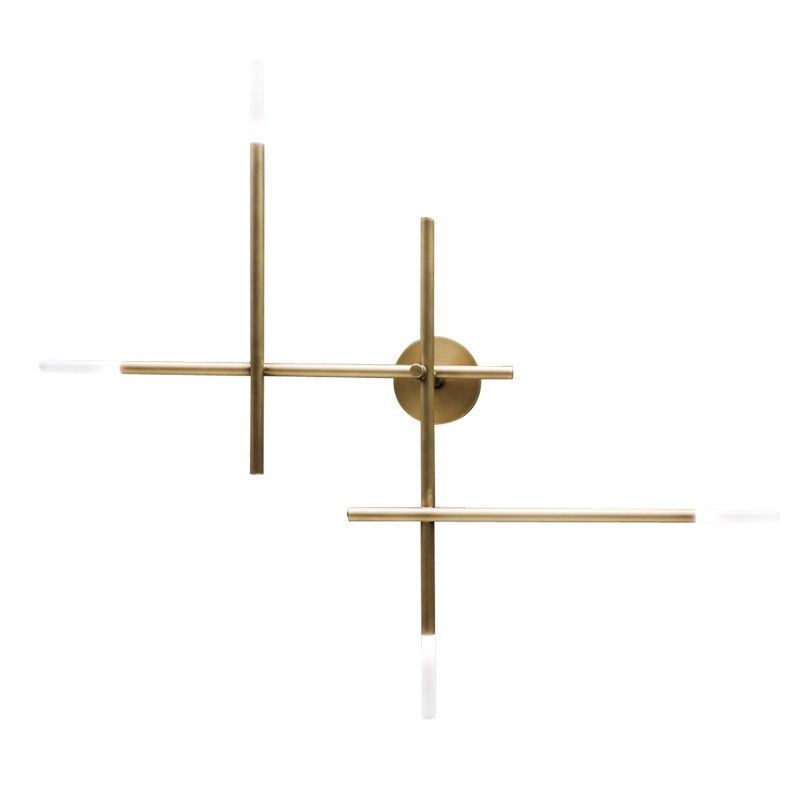 Modern Simplicity Wall Mounted Light Creative Crisscross in Gold Finish Sconce Light for Bedroom