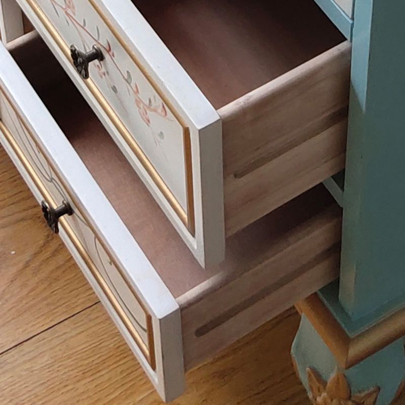 Coastal Storage Chest Dresser Engineered Wood Dresser with 9 Drawers