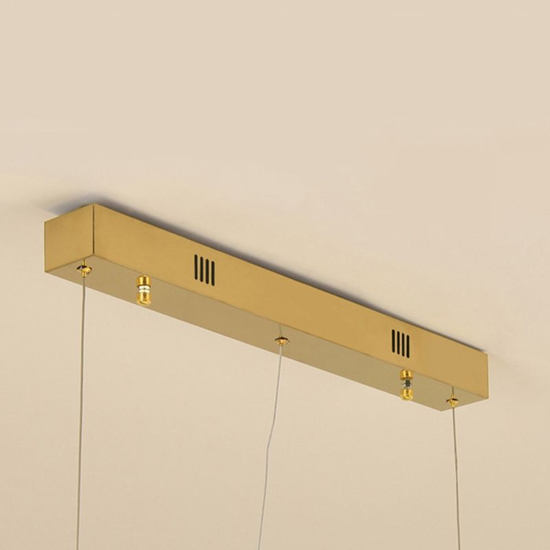 Strip Shape Island Lamp LED Island Hanging Light with Silica Gel Shade for Dining Room