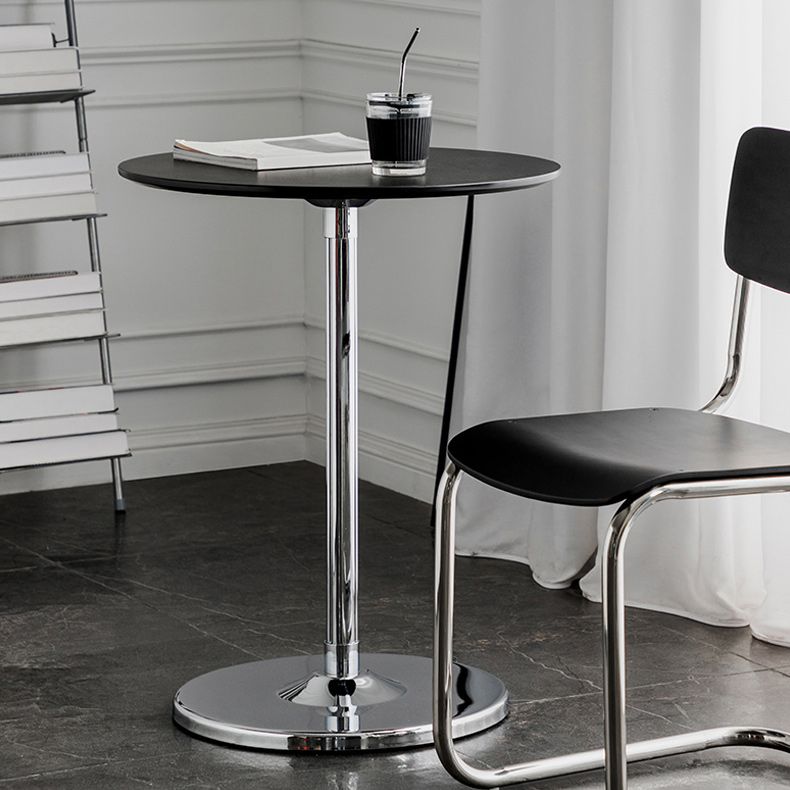 Contemporary Pedestal End Table Round Side End Table for Living Room