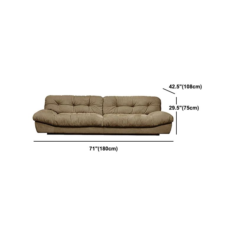 Contemporary Armless Settee Tufted Split-Back Living Room Sofa