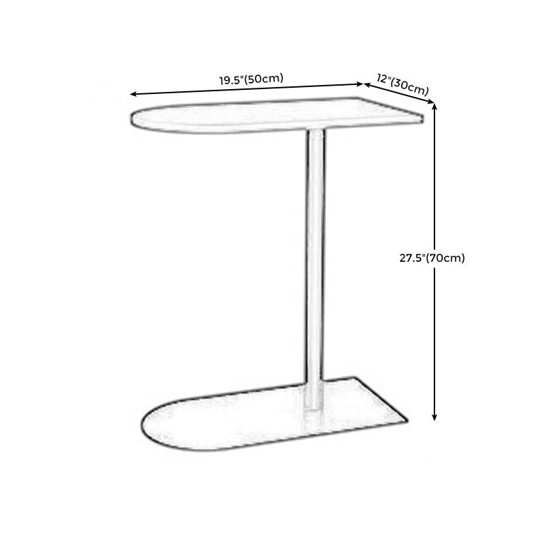 Modern Pedestal End Side Table Mental Sofa Side End Table for Living Room