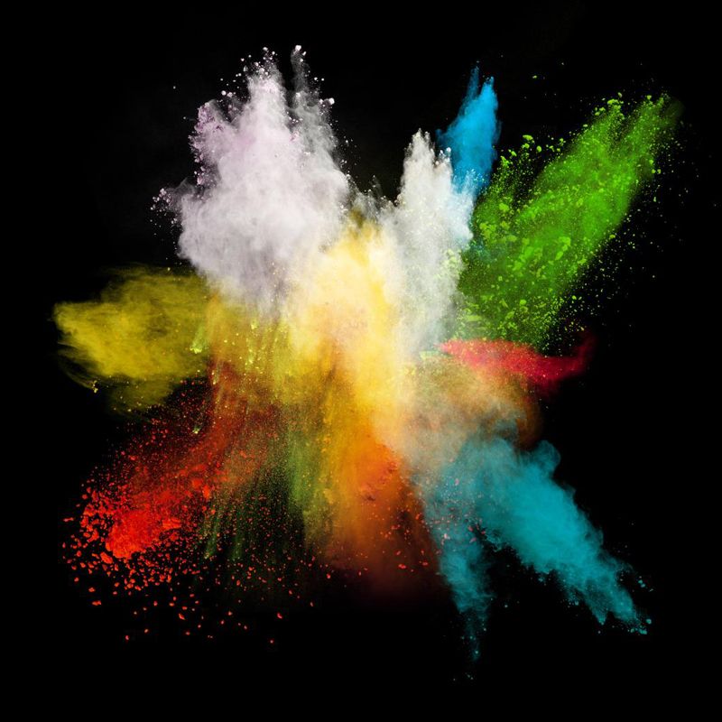 Whole Bursting Powder Wallpaper Mural Modern Beautiful Abstract Wall Decor in Multi-Color