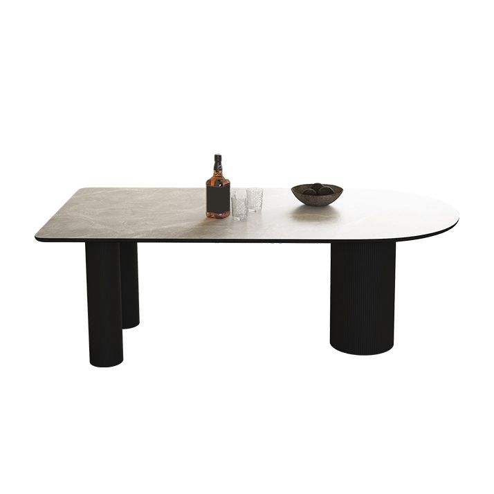 Free Form Dining Table for Home Modern Dinette Table with 3 Legs