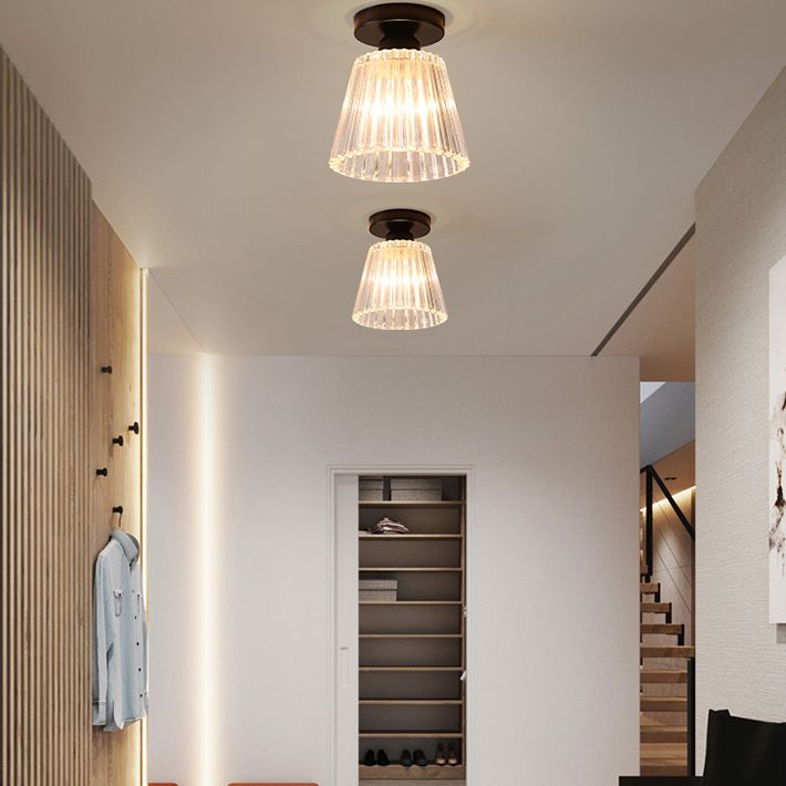 Modern Creative LED Close to Ceiling Fixtures with Glass Shade for Porch