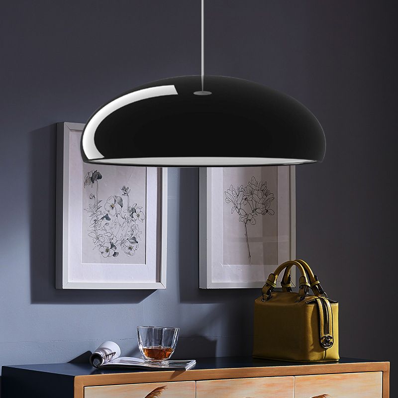 Macaroon Metal Hanging Light, Nordic Dome 1-Light Pendant Lighting for Living Room