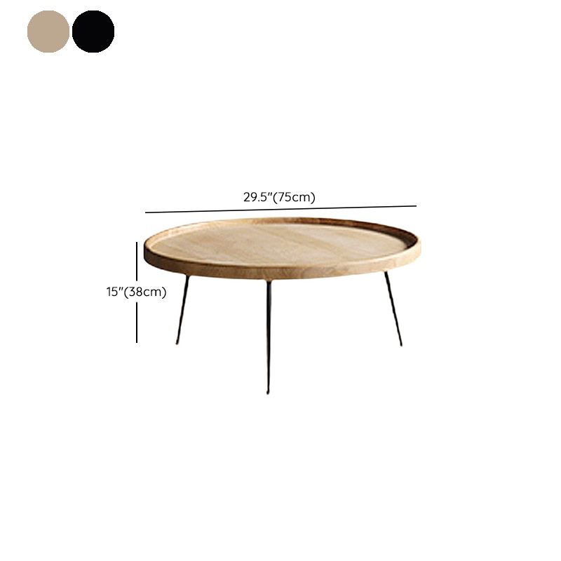 Modern Tray Top Coffee Table Round 3 Legs Coffee Table for Living Room