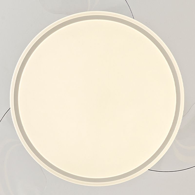 Round Ceiling Fan Light Kids Style Metal 1 Light Ceiling Fan Lamp for Living Room